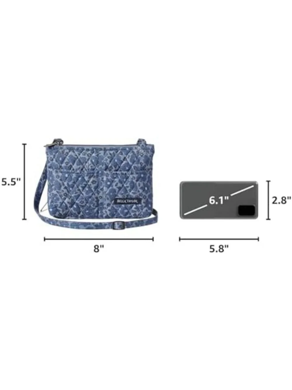 Quilted Crossbody Wallet Handbag for Women | Stylish Essentials Organizer